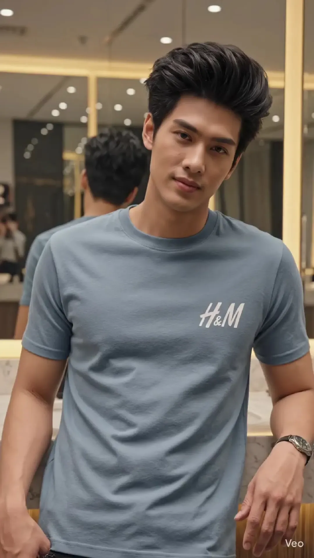 Cotton looper lycra T-shirt